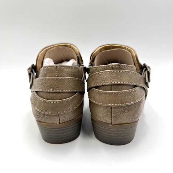 Lifestride Womens Size 7.5 Brown Faux Vegan Leather‎ Ankle Boots Booties Shoes - Picture 7 of 13